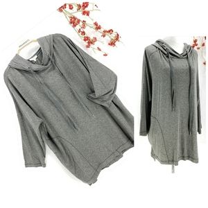 New CRESCENT Hooded Knit Tunic Top with Pockets Plus size 1X